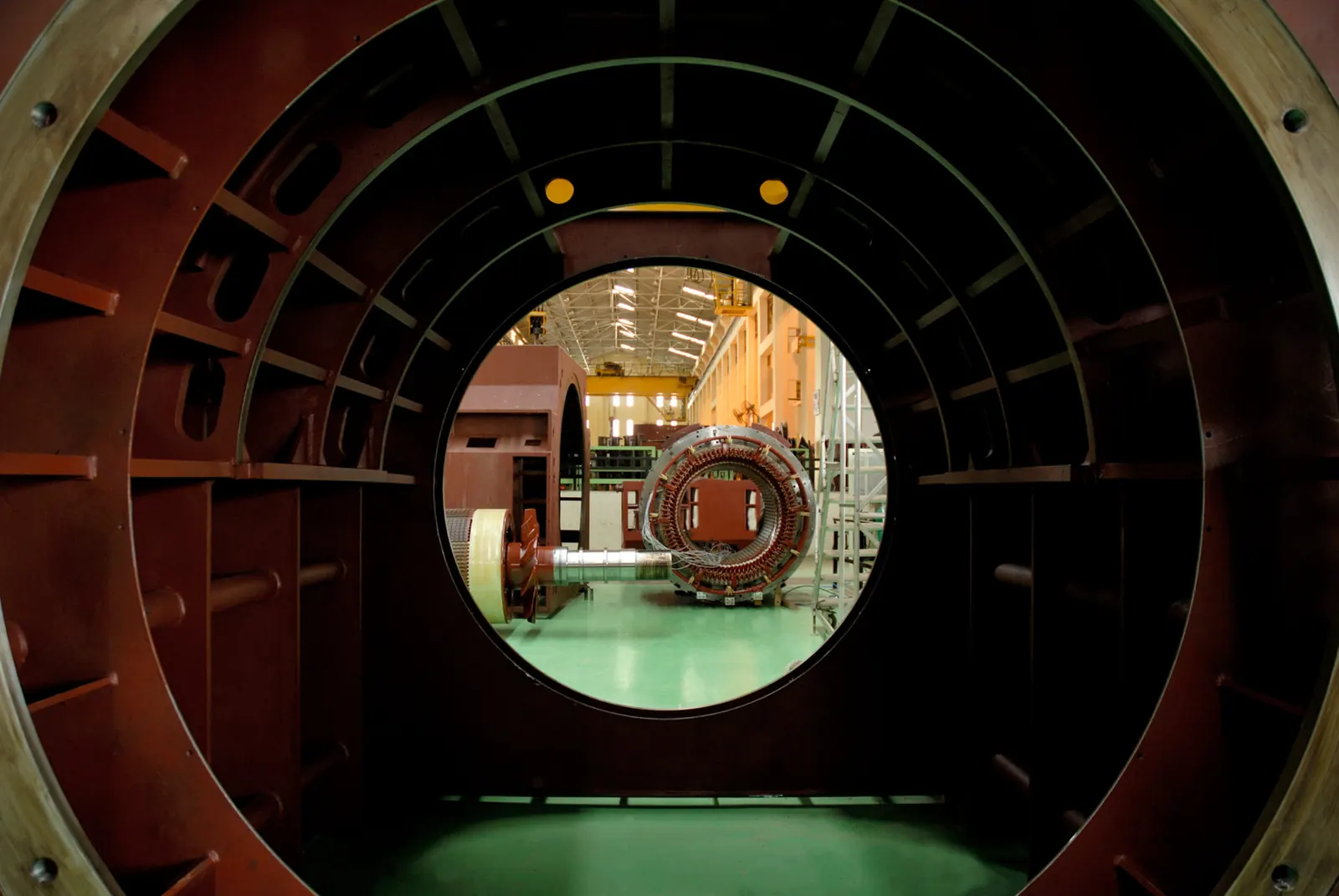 Interior del estator de un generador TD Power Systems