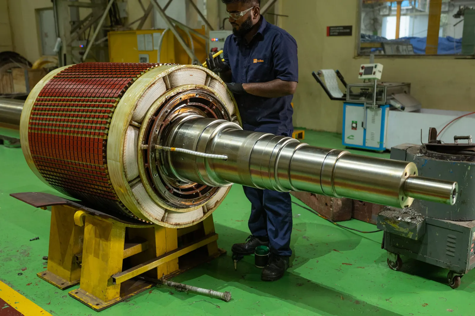 Rotor bobinado en la planta de TD Power Systems