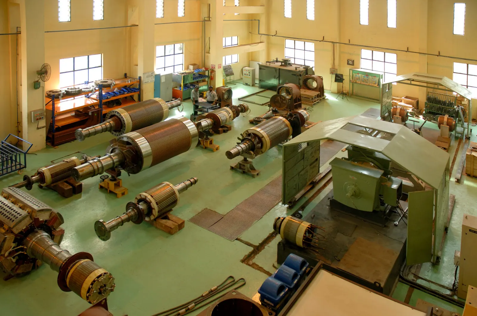 Rotores de generador en la planta de TD Power Systems